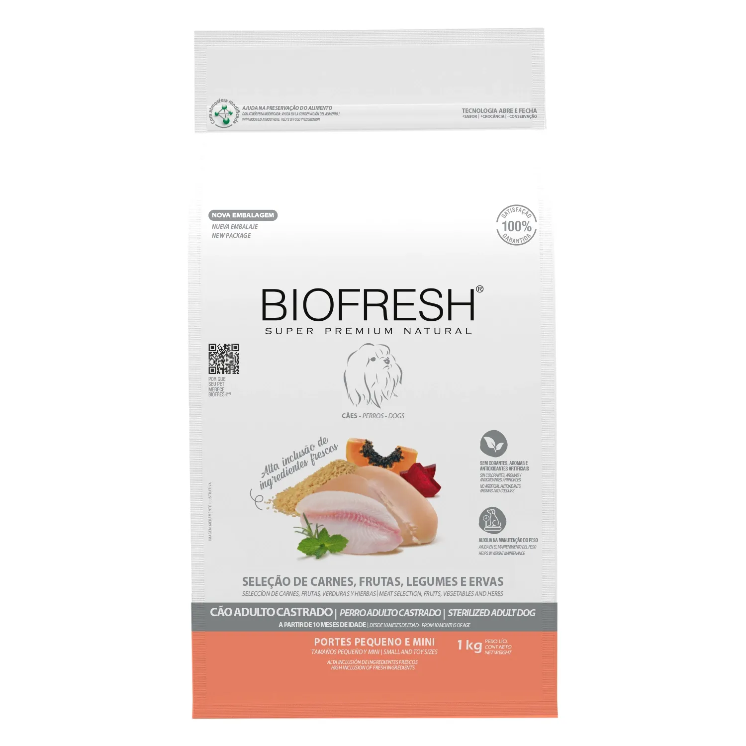 Ração Biofresh Cães Castrados Raças Pequenas e Minis